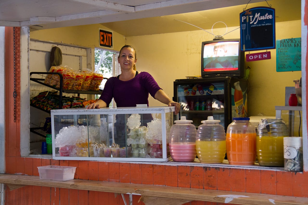 Blanca Sandoval with E & B Elotes in McAllen Texas