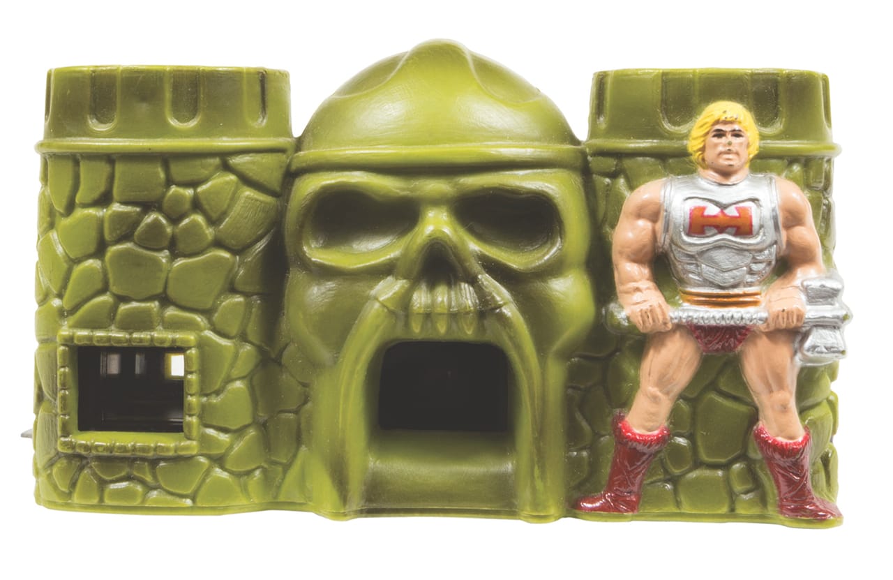 Masters of the Universe He-Man Camera Manufactured in China for HG Toys. Year: 1985. Film: 110. Flash: x-type flash cubes.