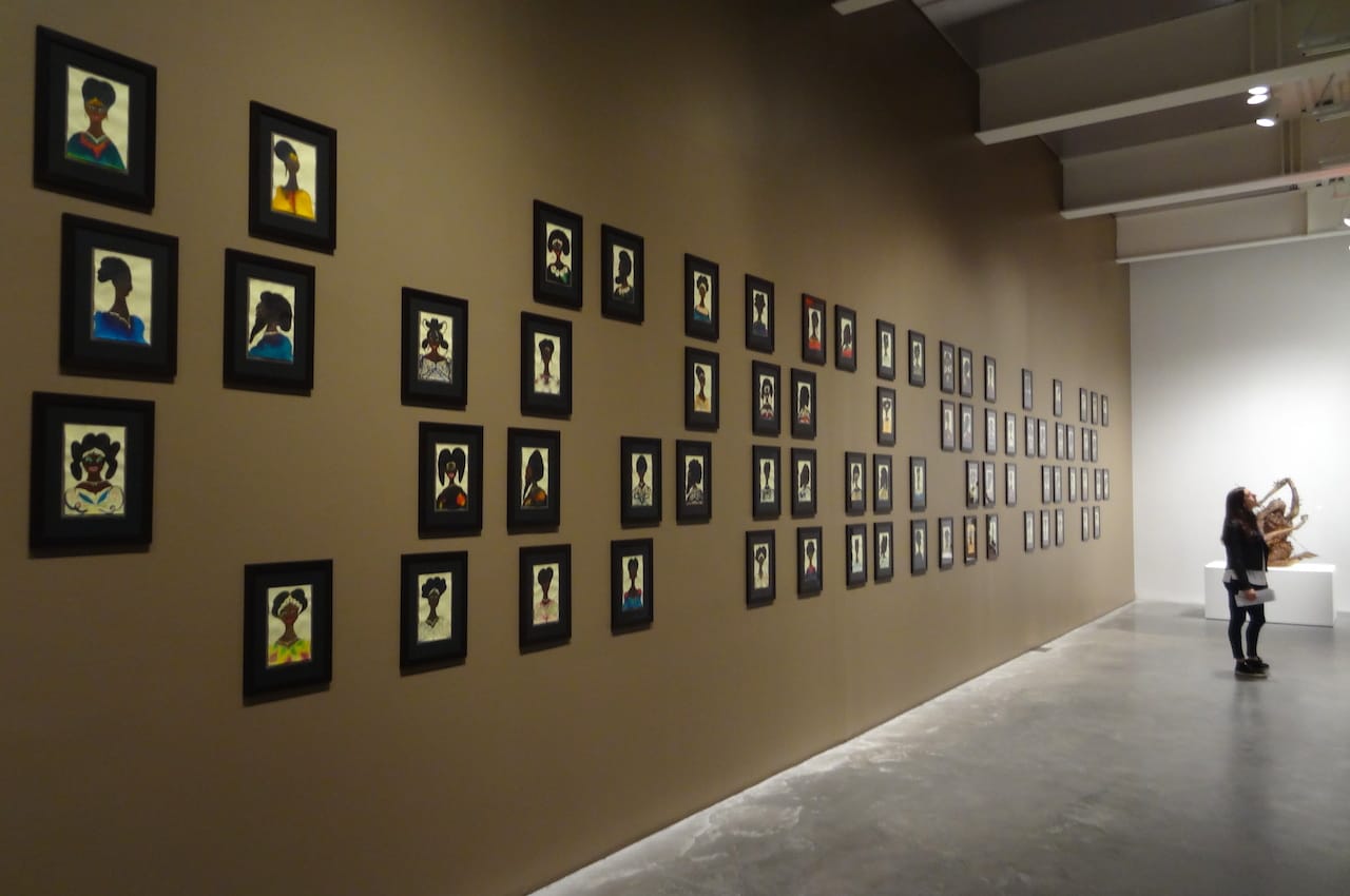 Installation view of 'Chris Ofili: Night and Day' at the New Museum
