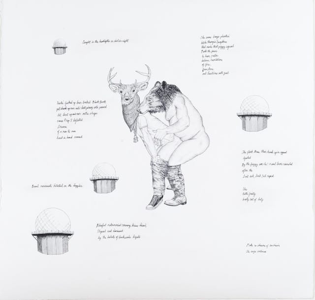 Ray Anthony Barrett, "Bear Bare-backing Buck" (2014) from Ruff Ridin'