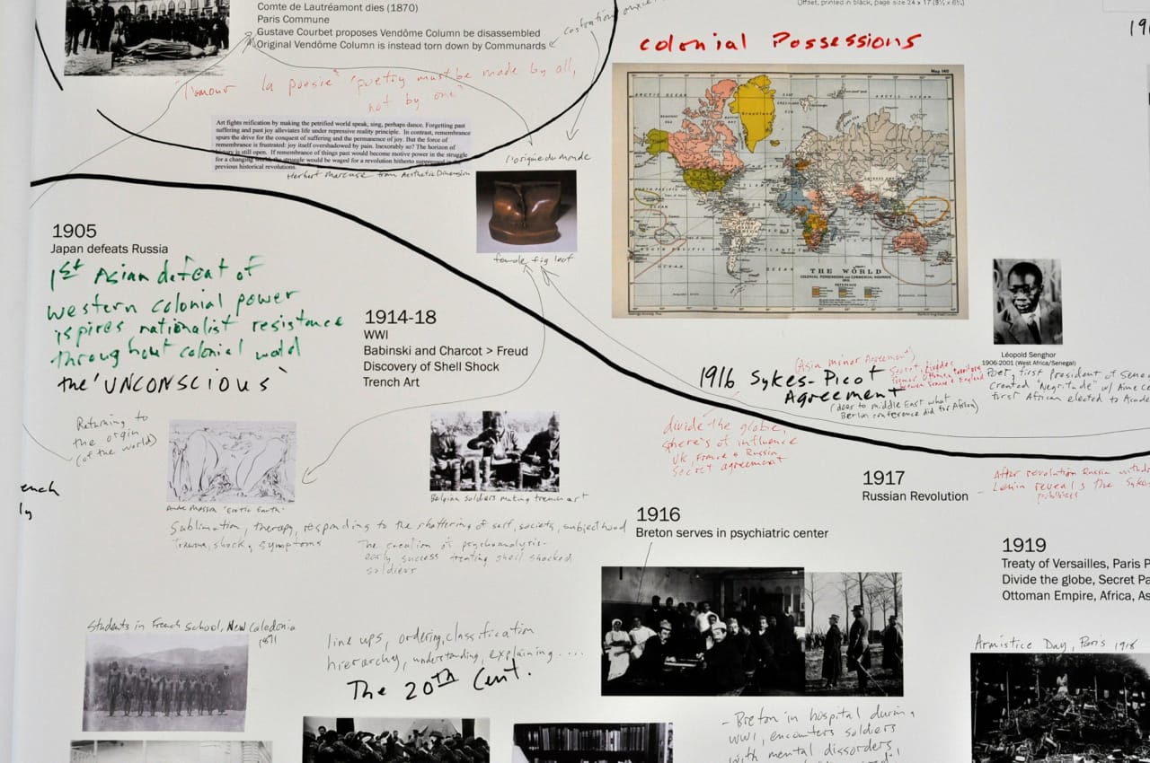 Detail of Sam Durant's "There's No Such Thing as a Time Line" (2014)