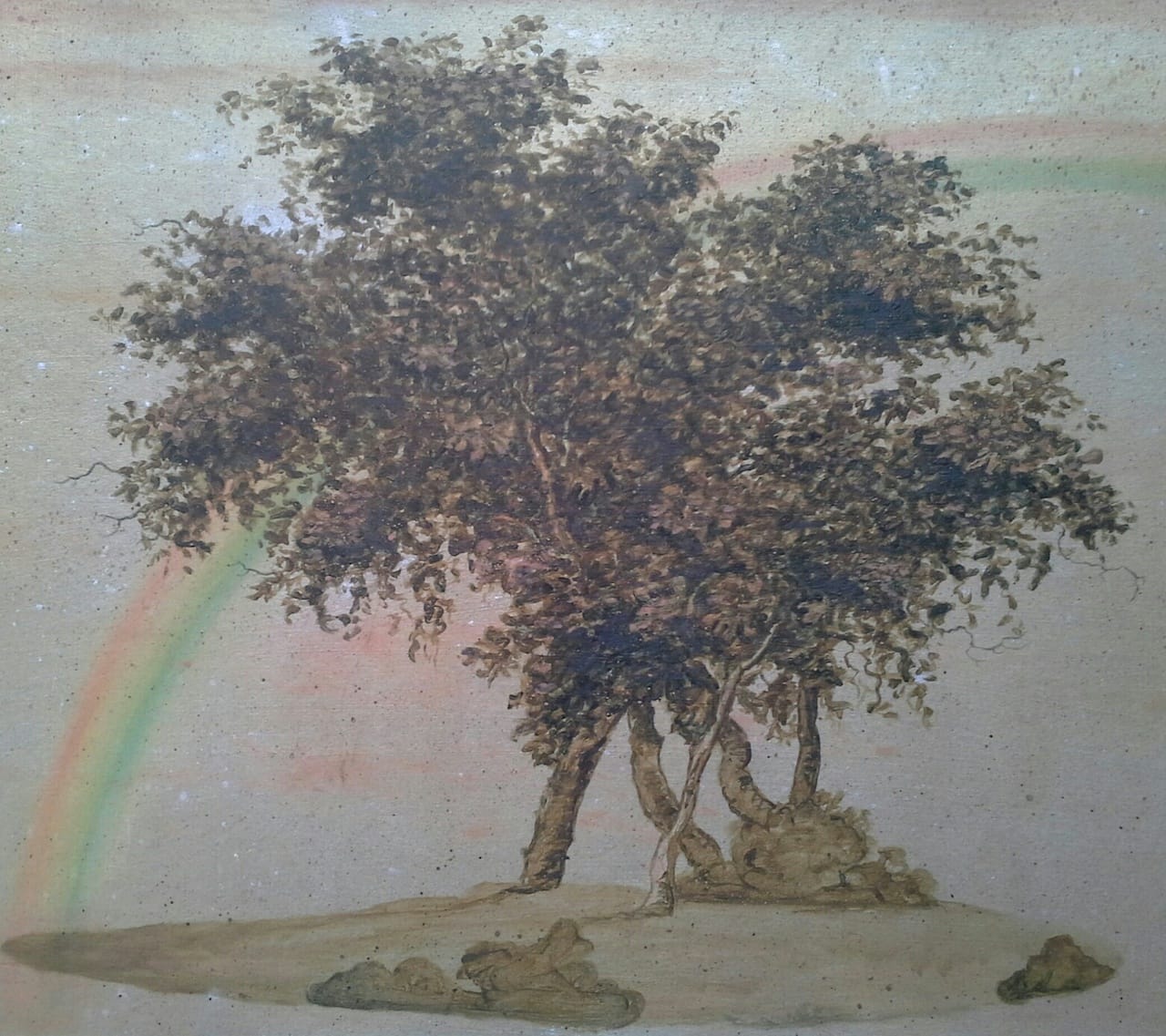 Paula Kane, "Trees and Rainbow" (image courtesy the artist)