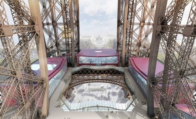 The design for the Eiffel Tower's first floor by Moatti Riviere architects (Image courtesy of La Tour Eiffel) 
