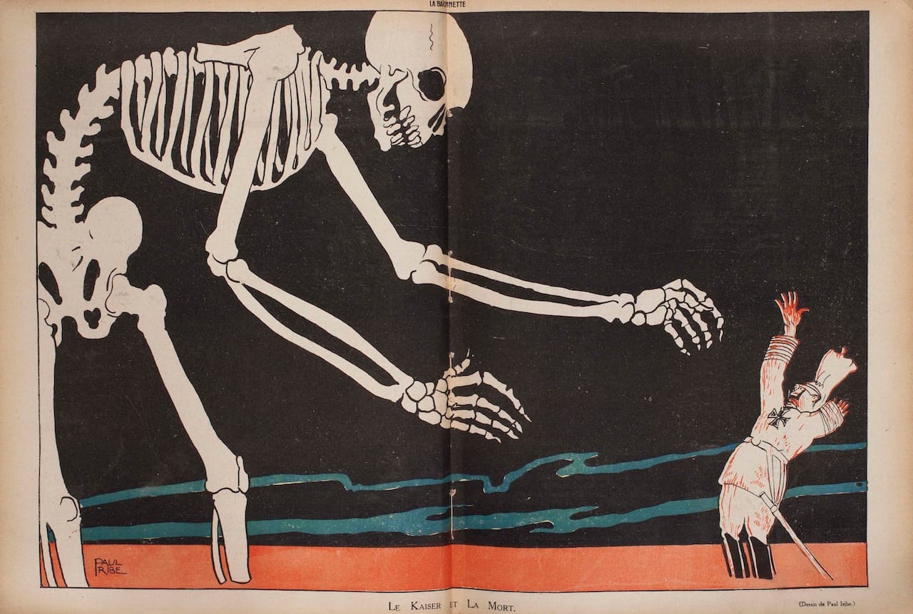 “Le kaiser et la mort.” La baïonnette, 4 novembre 1915