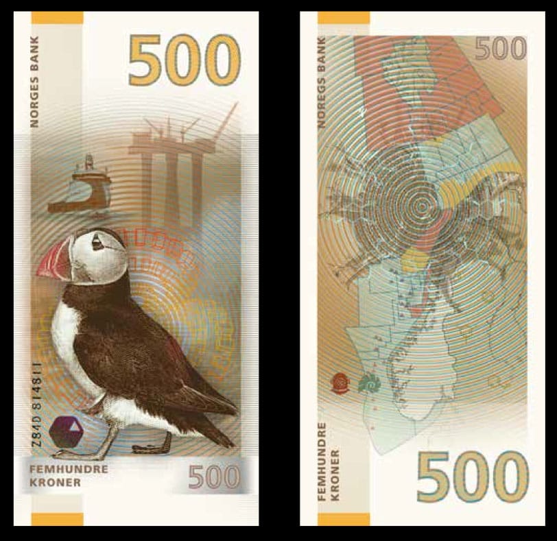 Designs by Enzo Finger (image via norges-bank.no)