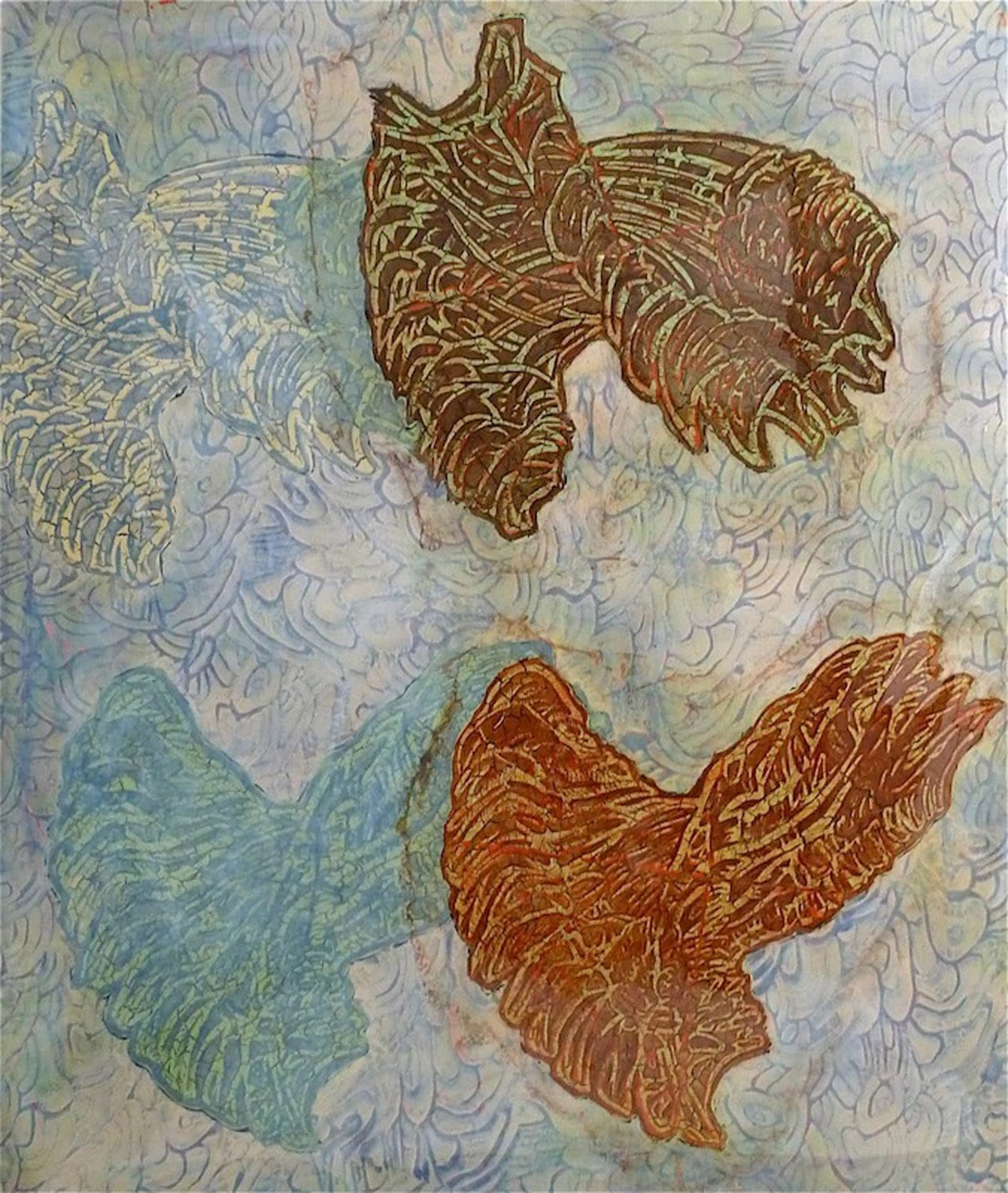 David Fratkin, “Greyhound Bus: Hypnagogia 1” (2014), acrylic, 55 x 45 in (click to enlarge)