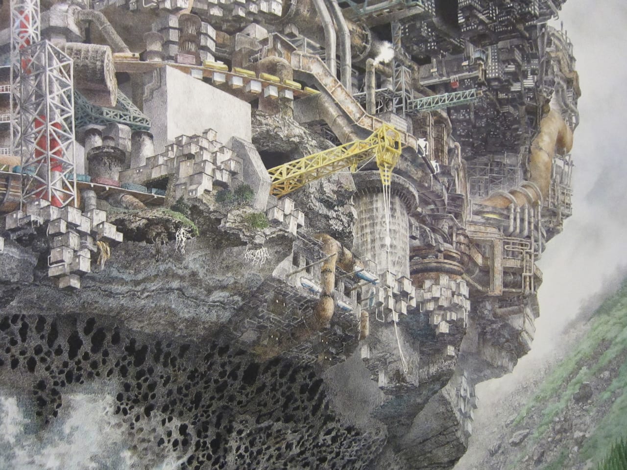 Manabu Ikeda, (b. 1973), Meltdown, 2013. Acrylic ink on paper, mounted on board; 48 x 48 in. Chazen Museum of Art, University of Wisconsin-Madison, Colonel Rex W. & Maxine Schuster Radsch Endowment Fund purchase, 2013.24 