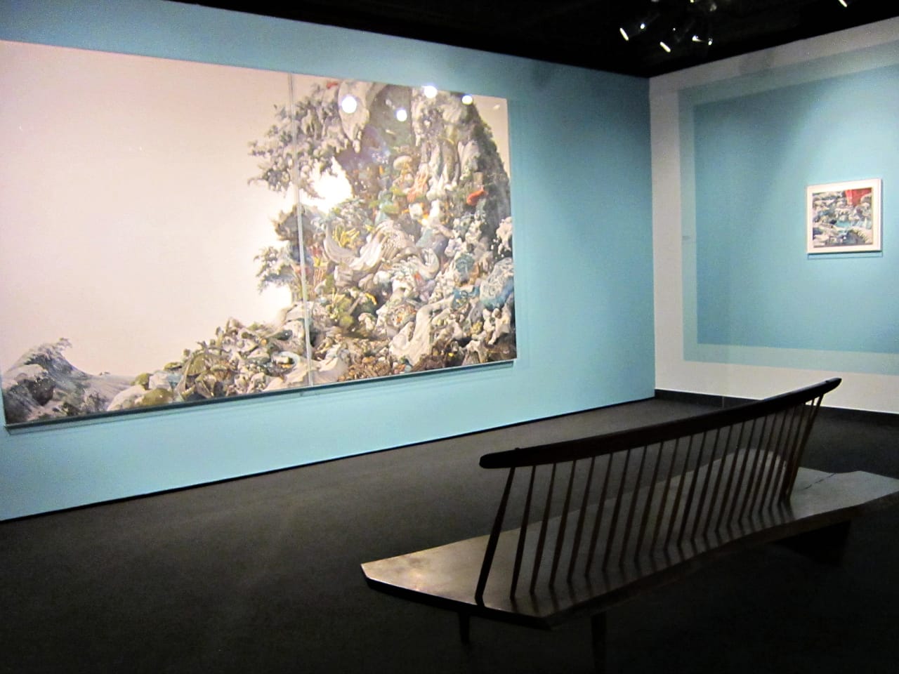 Manabu Ikeda, (b. 1973), Foretoken, 2008. Pen, acrylic ink on paper, mounted on boards; 72 x 132 in.  Collection of Sustainable Investor Co., Ltd. © Manabu Ikeda, courtesy Mizuma Art Gallery. 