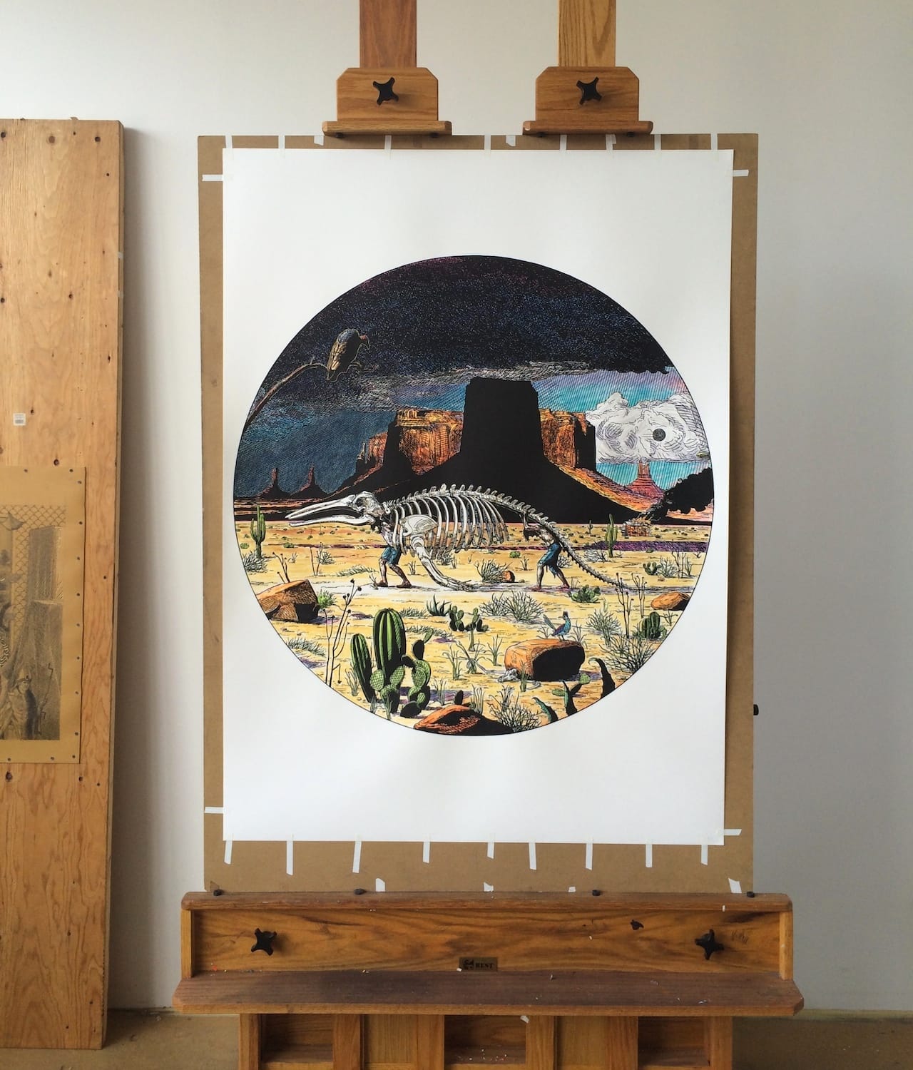 A new print in the studio of Brian Adam Douglas at 183 Lorraine Street