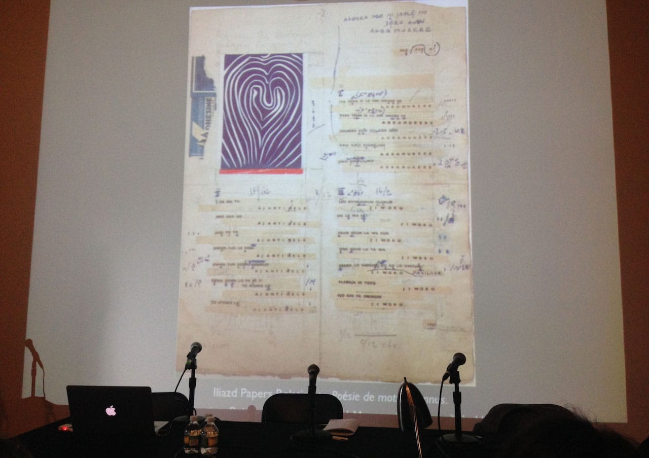 Iliazd, 'Poesie de mots inconnus' (detail, from production) (date unknown) (image courtesy Sheelagh Bevan, 2014)