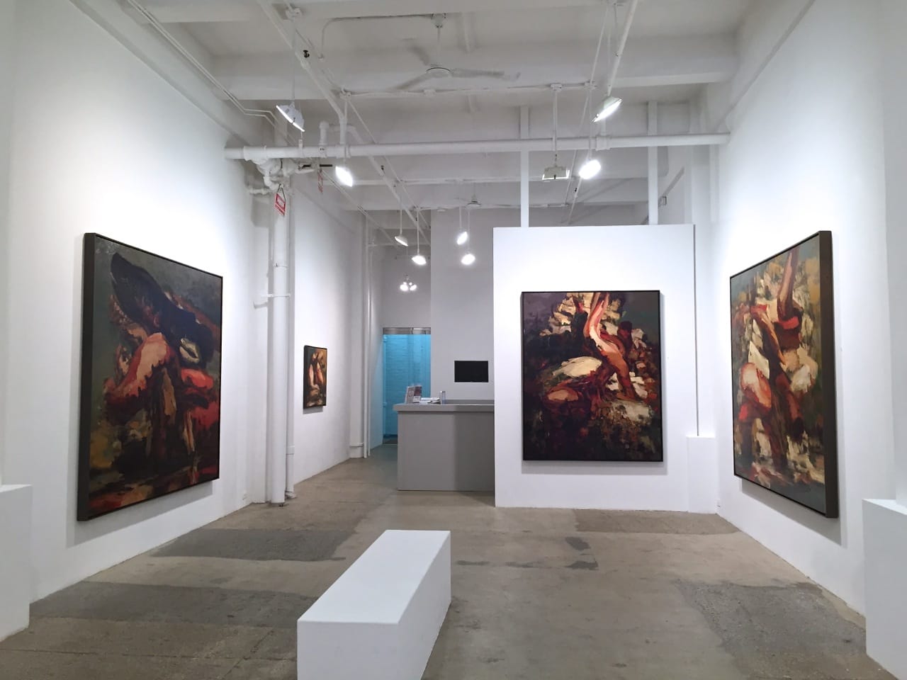 Installation view, 'Dana Saulnier: Stacks and Traps' at First Street Gallery (image courtesy First Street Gallery)