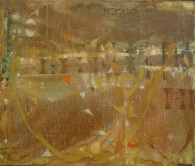 Joe Downing, _Recall_ (1975) oil, 46x55cm