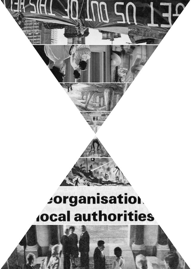 Jakob Kolding, How to Build a Universe that Falls Apart Two Days Later, 2014. Offset posters, 33 1/16 x 23 3/8" each. Courtesy of Team Gallery, New York.