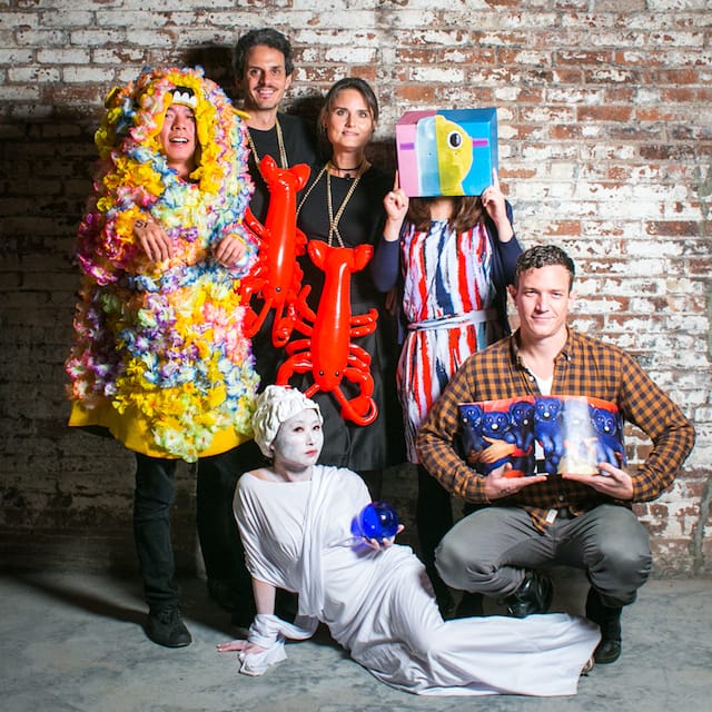 Third runners-up in last year's costume contest: “Jeff Koons Retrospective” (Hayes Slade & friends) (click to enlarge)