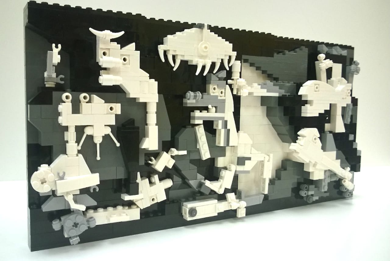 An all-Lego brick recreation of Picasso’s Guernica created by Legoland Discovery Center Westchester’s Master Model Builder Veronica Watson (photo by Legoland Discovery Center Westchester)