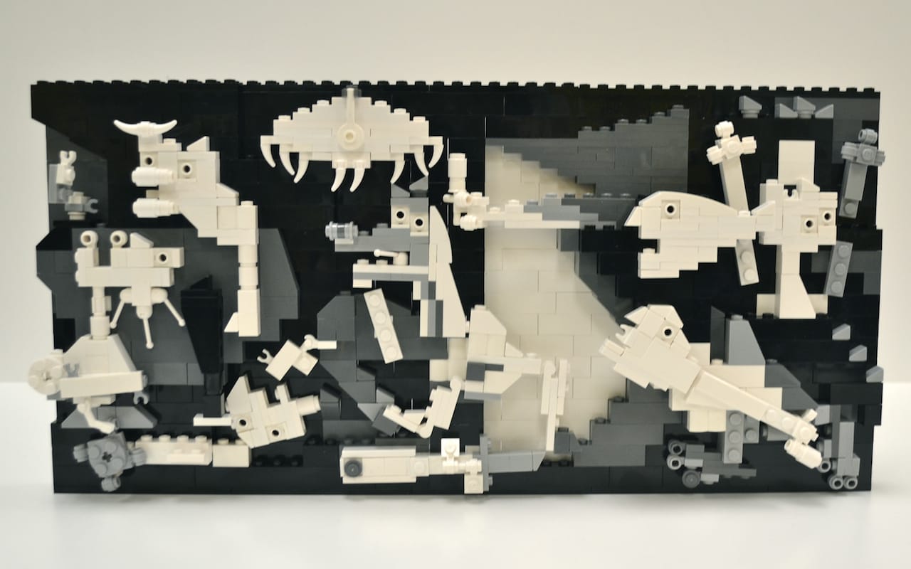 An all-Lego brick recreation of Picasso’s Guernica created by Legoland Discovery Center Westchester’s Master Model Builder Veronica Watson (photo by Legoland Discovery Center Westchester)