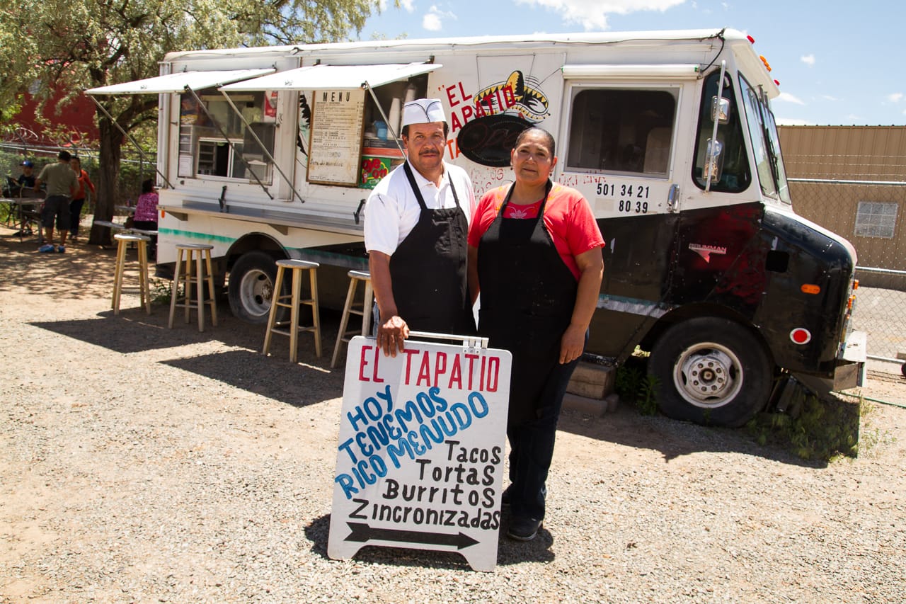 Miguel Angel Torres and his wife Evelia Segura with “El Tapatio Tacos y Tortas” in Santa Fe New Mexico