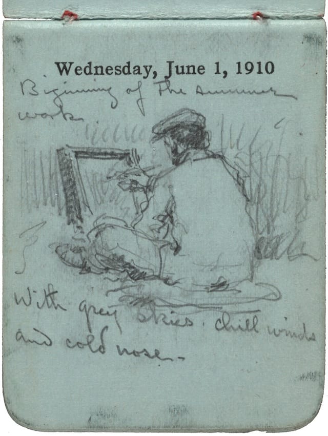 F. Luis Mora’s 242 monthly pocket diaries, 1899-1922. (Image courtesy of the Archives of American Art, Smithsonian Institution)
