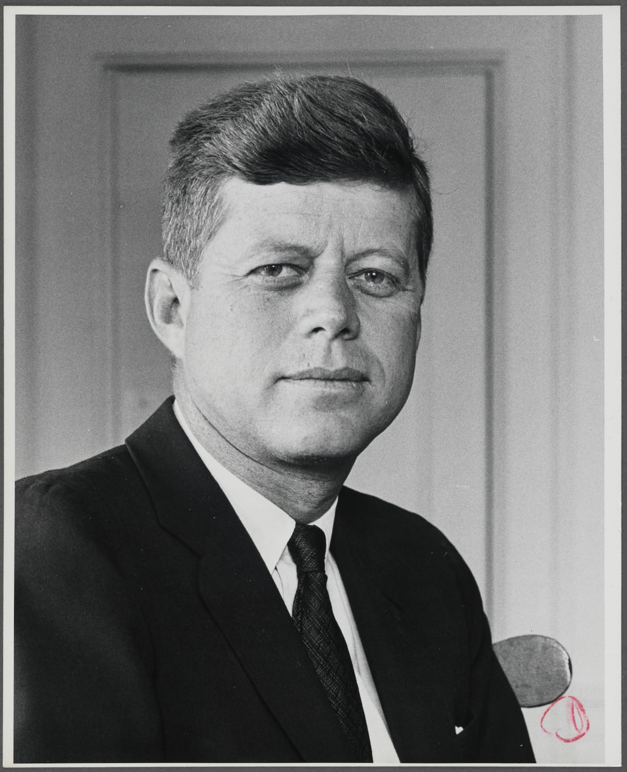 Norman Rockwell, "Reference photo for Portrait of John F. Kennedy" (1963)