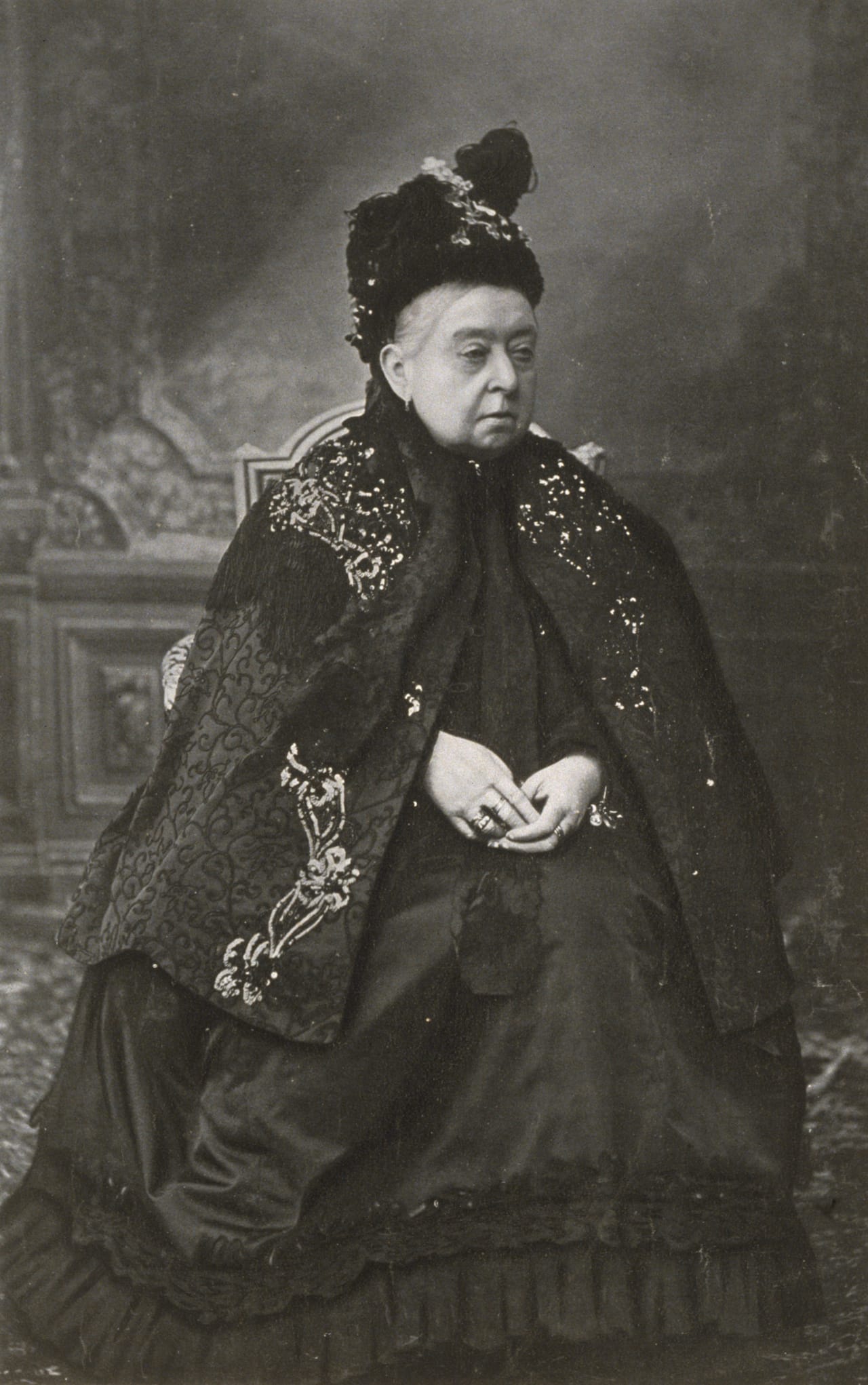  This 1900 photograph of Queen Victoria still in her black mourning gown (her husband died in 1861) was taken by an unknown photographer. The monarch was the first to utilize photography to control her public persona as the “grandmother of Europe.” The museum explains, “In 1853, she and her husband, Prince Albert, began to collect photographs, and they soon realized the power of these life-like images. Queen Victoria released portraits of herself and her family, and the public developed a newfound, more personal connection with their queen.” Eleanor Stanley, lady-in-waiting to Queen Victoria, once exclaimed that “the queen could be bought and sold for a Photograph!”