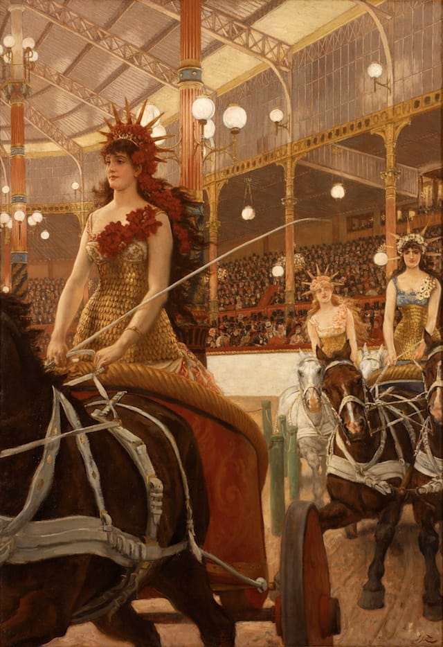 James Tissot, “Ladies of the Chariots,” ca. 1883-1885. Gift of Mrs. Water Lowry. (Courtesy of the RISD Museum, Providence, RI)