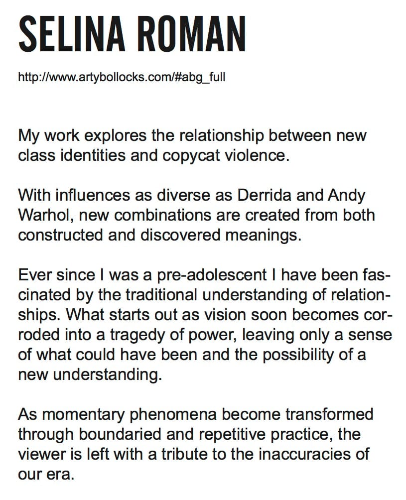 Selina Roman's statement