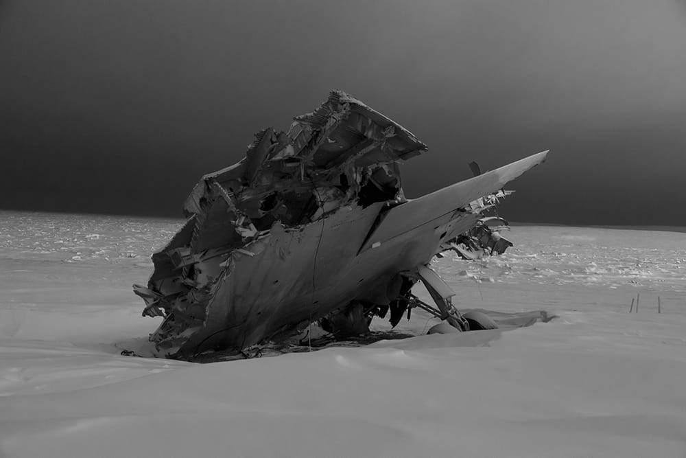 Charles Stankievech, "The Soniferous Æther of The Land Beyond The Land Beyond" (2012), 35mm film installation (click to enlarge)