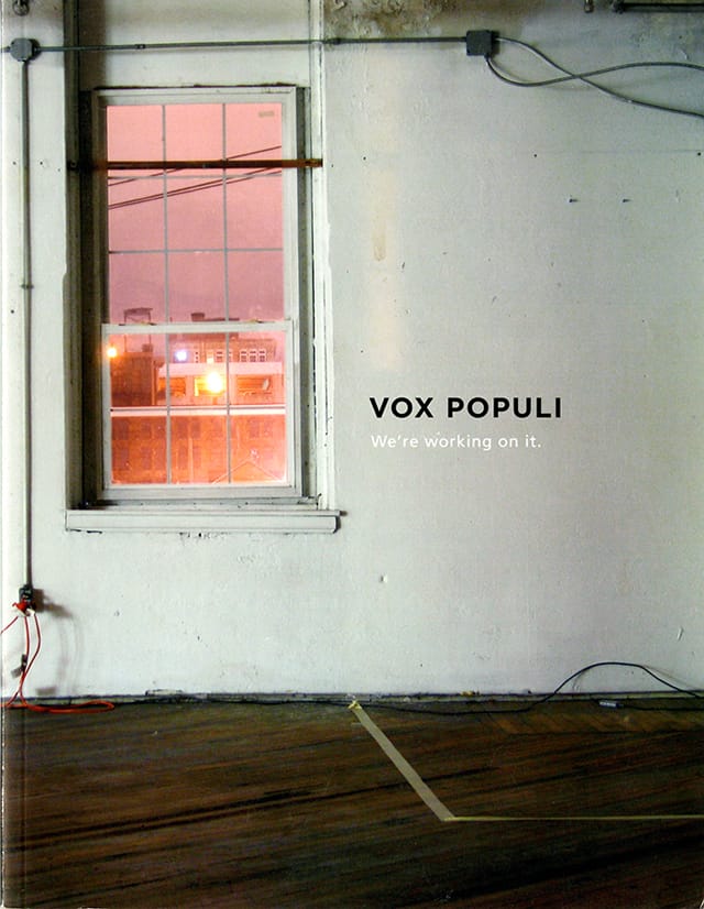 Vox Populi catalogue cover (2010)