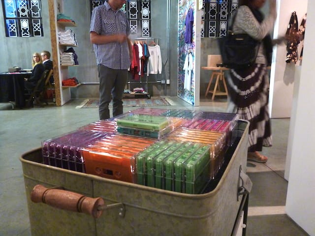 Ala Ebtekar's Mixtapes series contains audio recordings from the 1979 Revolution in neat rows of colored cassettes.