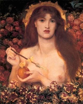 Dante Gabriel Rossetti, "Venus Verticordia" (1864-8). The painting will be auctioned by Sotheby's in