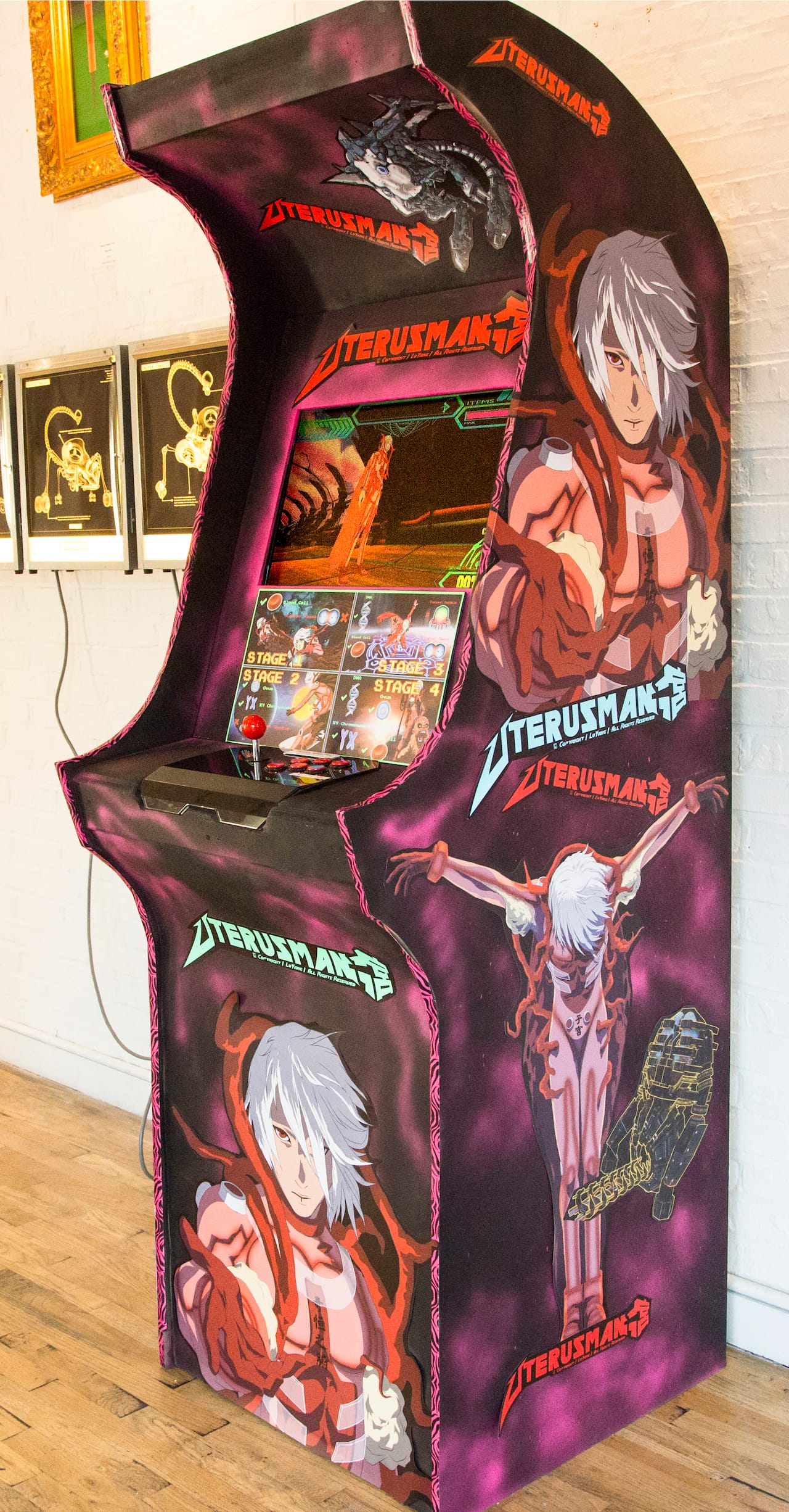 The "Uterus Man" arcade console (photo courtesy the artist)