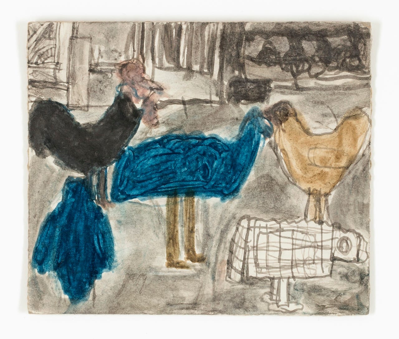 James Castle, "Untitled," n.d., found paper, soot, color of unknown origin, Smithsonian American Art Museum, Gift of the James Castle Collection and Archive and museum purchase through the Luisita L. and Franz H. Denghausen Endowment, 2013.27.53 Recto and Verso