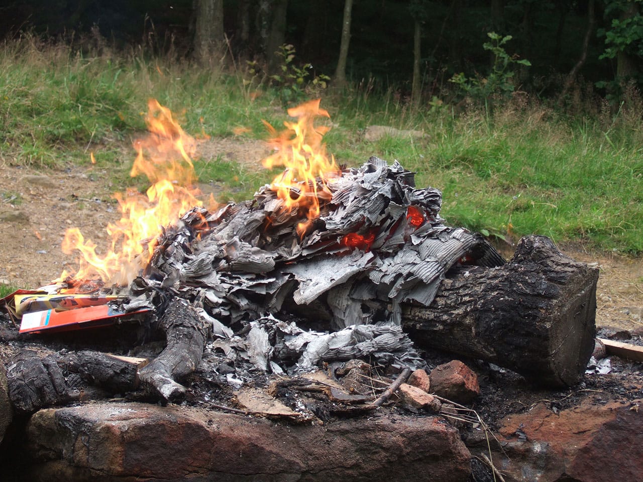 What cardboard looks like when it burns (photo via flickr.com/bensutherland)