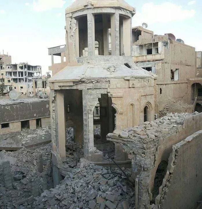 Bohjalian, 2014, syria deir ez-zor saint martyrs church destruction 140924