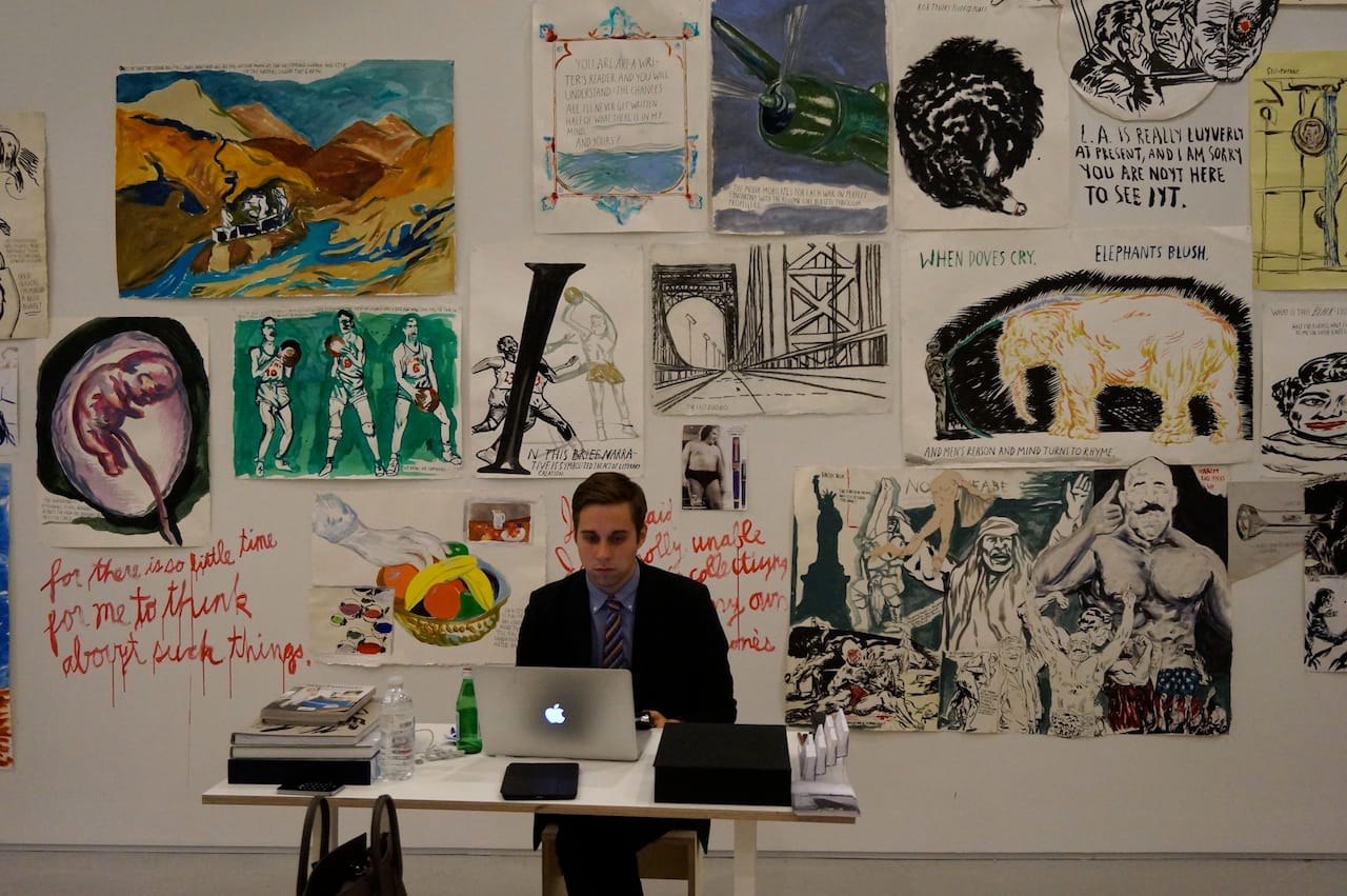 Work by Raymond Pettibon, at David Zwirner