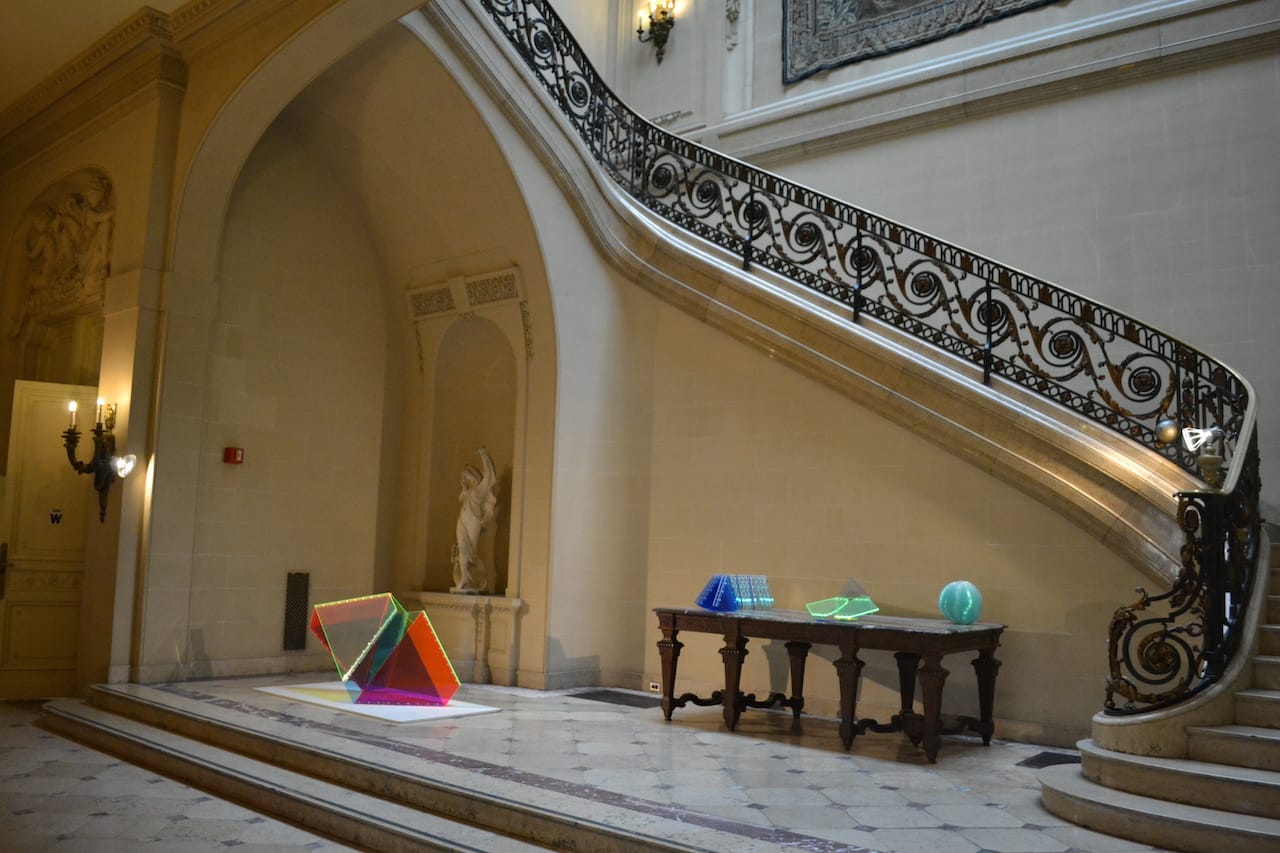 Installation view,  'EXPAND//FOLD//COLLAPSE// Sculptures by Marta Chilindron' at the Institute of Fine Arts (all photos by Katharine J. Wright)