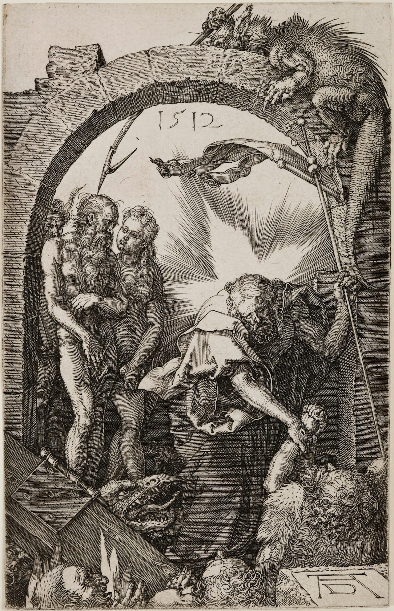 Albrecht Dürer Christ in Limbo, from The Engraved Passion, 1512 Engraving on laid paper Jansma Collection, Grand Rapids Art Museum, 2007.16n 