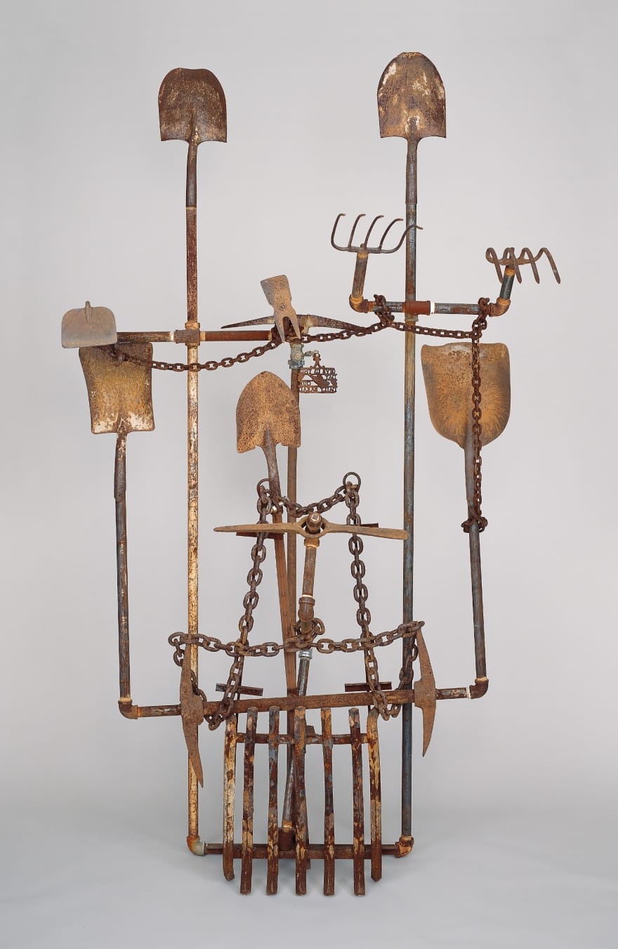 Joe Minter, "Four Hundred Years of Free Labor" (2003), welded found metal