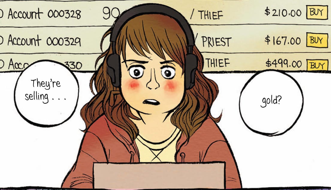 Pages from In Real Life (al images courtesy the publisher)