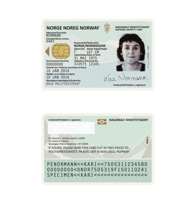 Norway's new ID card (Image courtesy of Neue)
