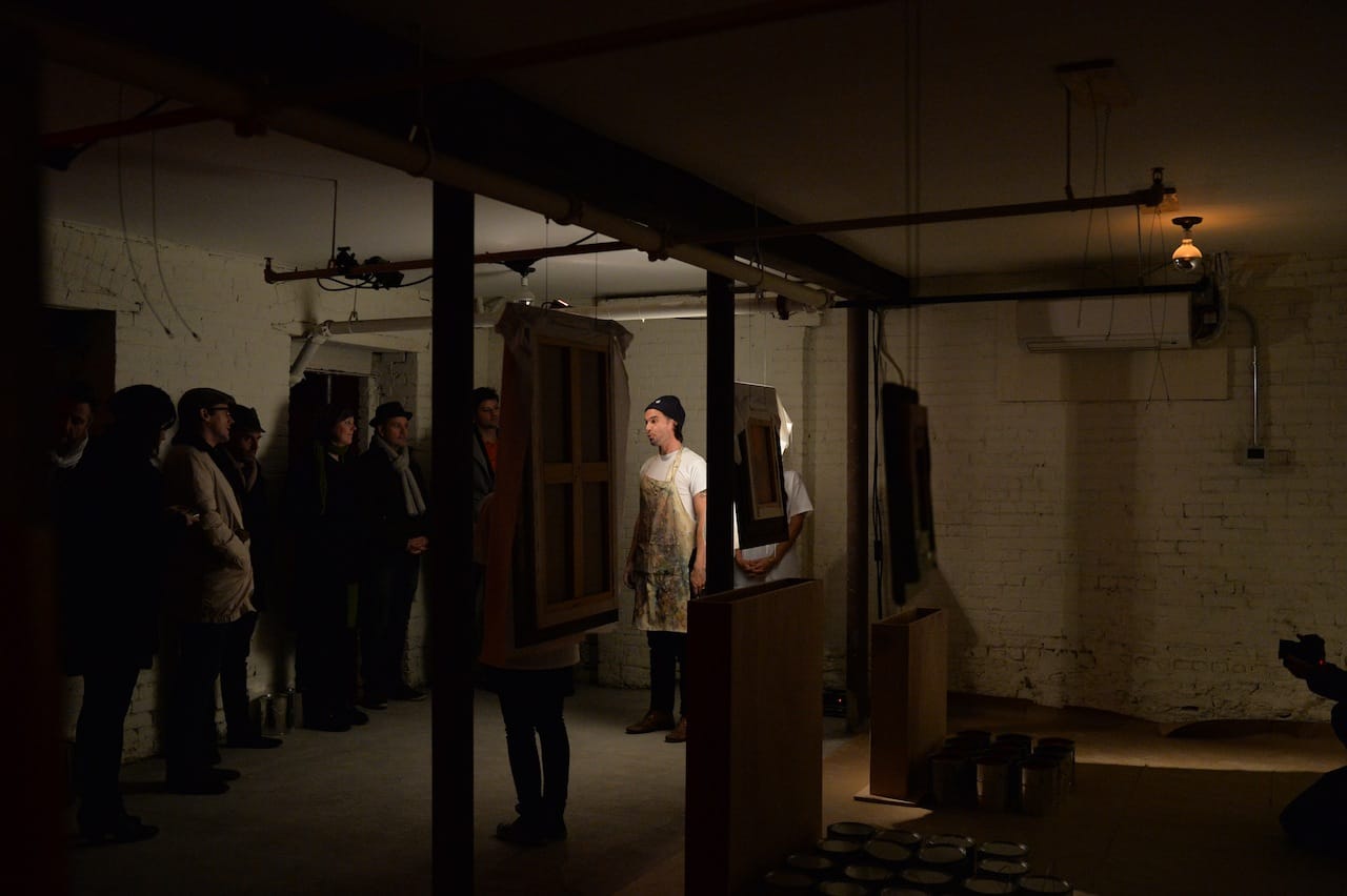 Oliver Jeffers, "Dipped Paintings" performance