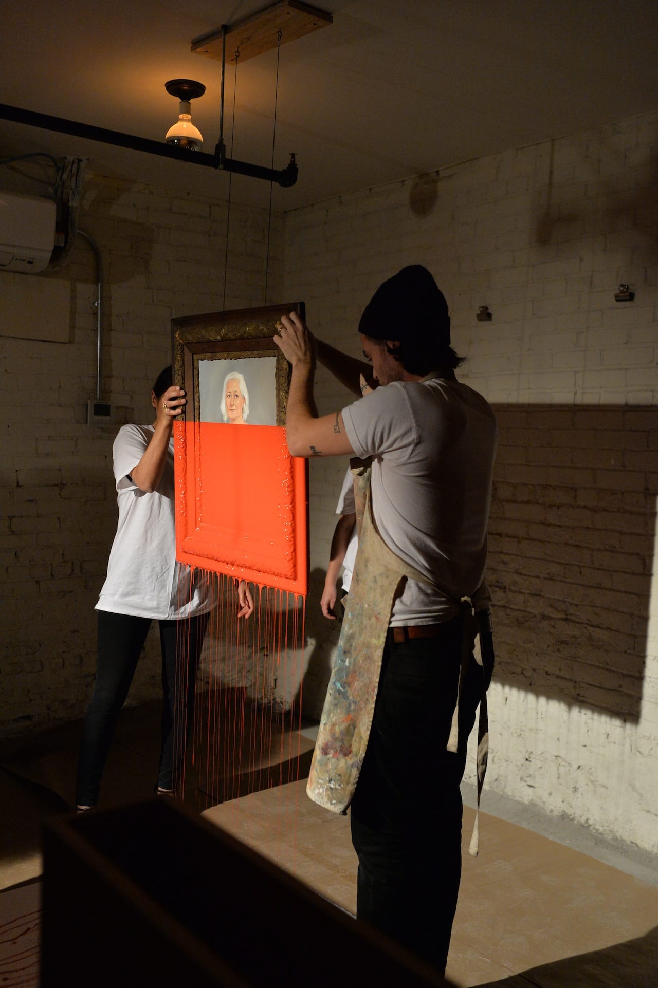 Oliver Jeffers, "Dipped Paintings" performance