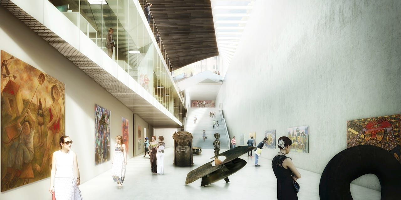 Artist's rendering of the lower level of the National Museum of African Art (Image courtesy of the Smithsonian)