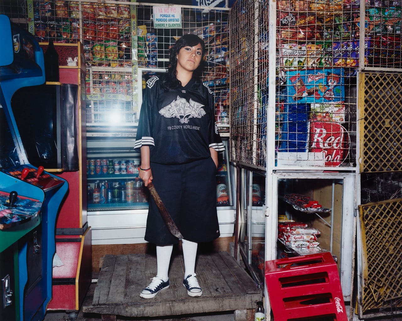 Denis outside Pepe's store 