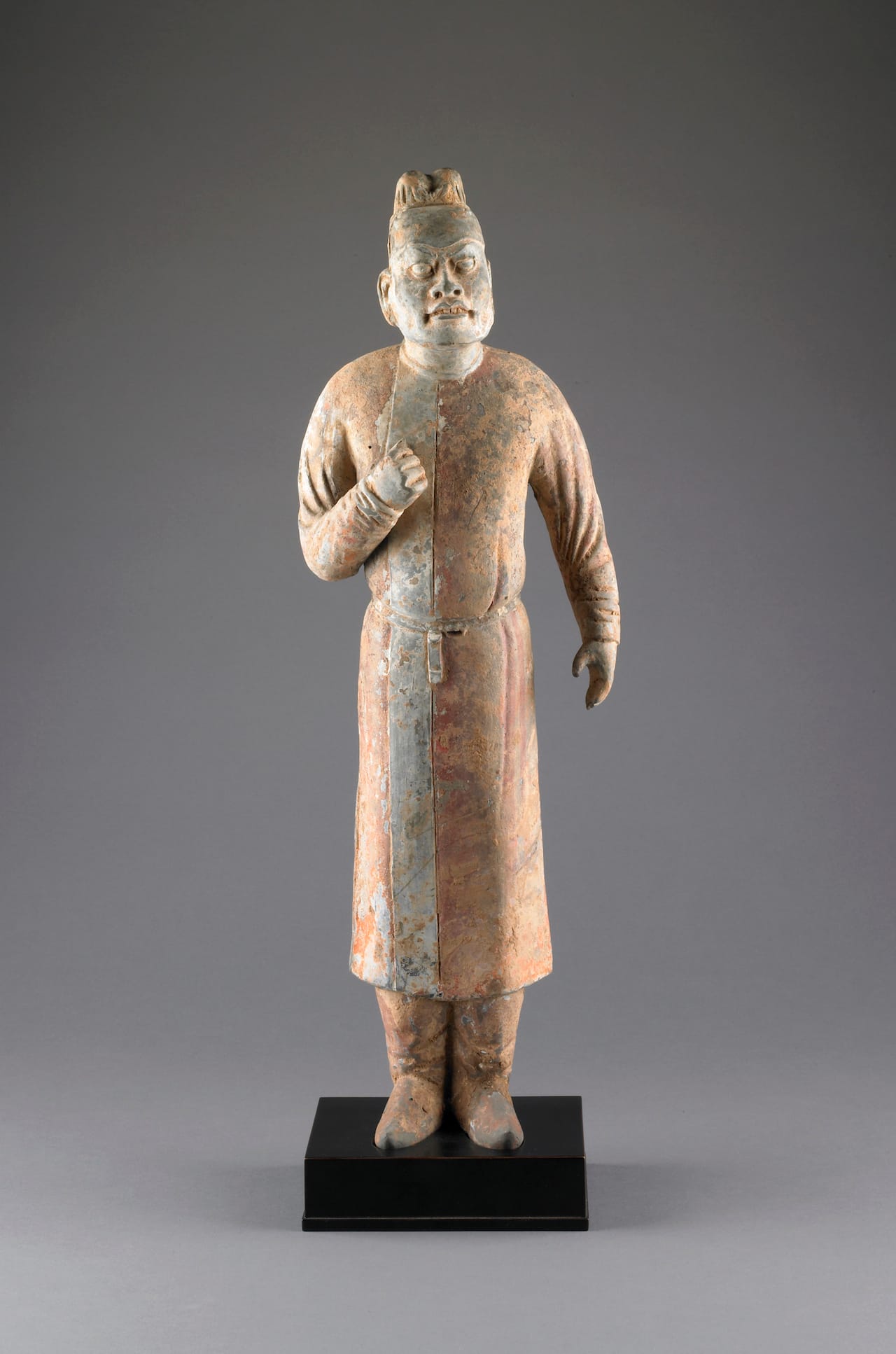 Chinese, "Standing Figure of a Horse Groom" (early 6th century)