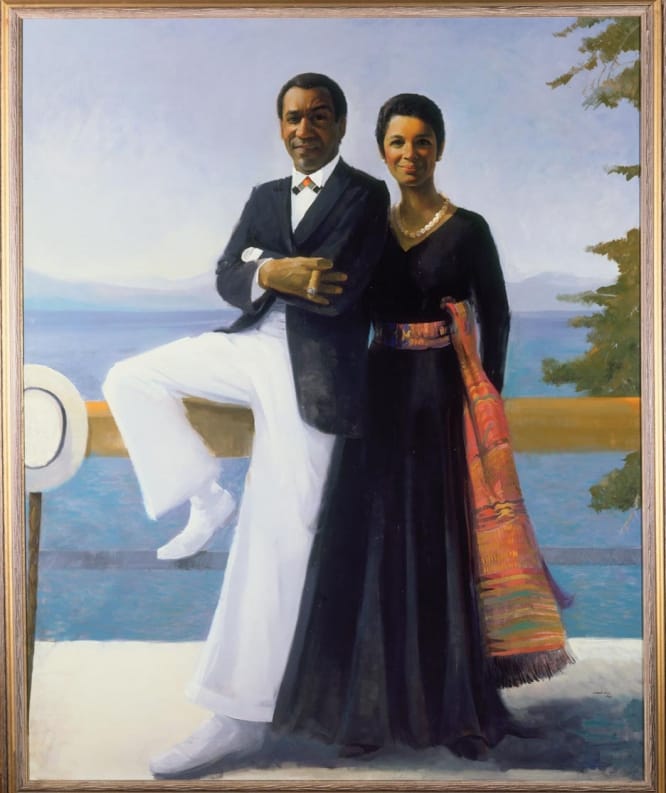 Simmie Knox, "Portrait of Bill and Camille Cosby" (1984), oil on canvas (photo by David Stansbury, image courtesy the artist) (click to enlarge)