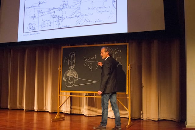 Wolfgang Zumdick presenting at SAIC's Lived Practice symposium