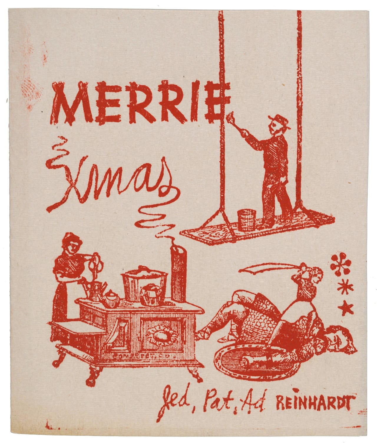 Ad Reinhardt, "Unsent" (c. 1945), Relief print, Ad Reinhardt papers, 1927–1968, Archives of American Art, Smithsonian Institution, © 2014 Estate of Ad Reinhardt / Artists Rights Society (ARS). New York