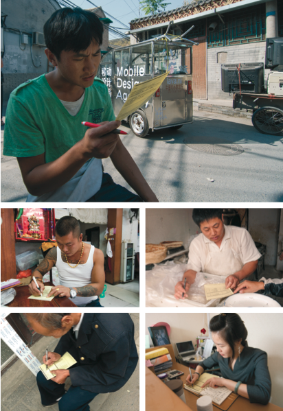 Shop Owners Filling Out LAVA-designed Logo Survey