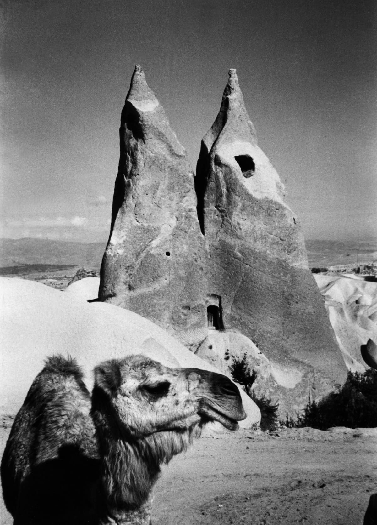 Marc Riboud (French, b. 1923) Cave Dwelling, between Urgup and Uchisar  Cappadocia, Turkey, 1955 Photograph  24 x 30 cm. 